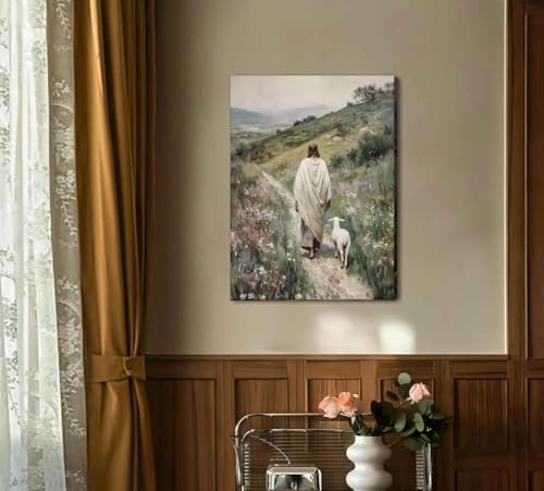 Christianity Paint by Numbers Kit for Adults Framed Canvas, Frameworkless
