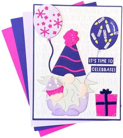 Patchwork Elf Balloon Cake Metal Cutting Dies for Card Making