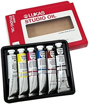 Lukas Studio Artist Oil Color Paints - High-pigment oil paint made with natural binder for artist, painting, & more! - [Assorted Colors - 20 mL]