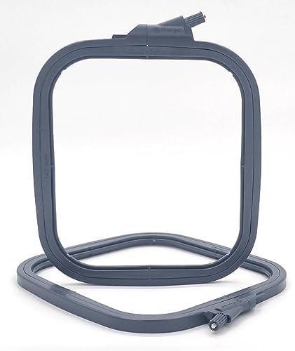 Nurge Square Embroidery Hoop - Plastic Cross Stitch Frame for Needlepoint & Embroidery - Adjustable Craft Hoop - Anthracite - No:2 (Small)