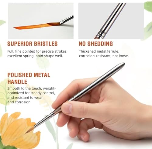 Falling in Art 4 Pcs Travel Watercolor Paint Brush Set
