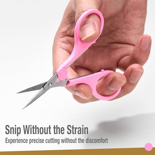 Beaditive High Precision Detail Scissors Set (2-Pc) Sharp, Fine Tips | Paper Cutting, Scrapbooking, Sewing, Crafting | Stainless Steel | Protective Cover (Pastel)