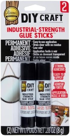 Aleene's DIY Craft Industrial-Strength Glue Sticks, Permanent Bond for Easy Repair, 2 Pack