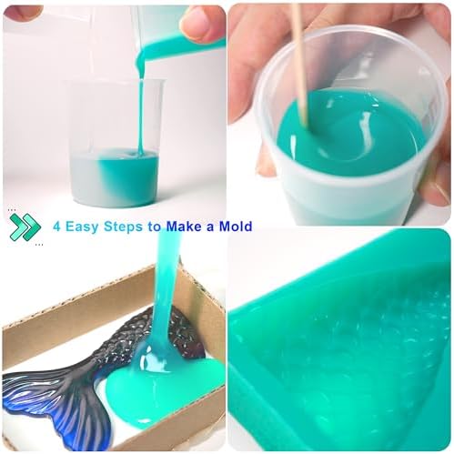 BBDINO Super Elastic Silicone Mold Making Kit 8A Clear 4.4 Lbs