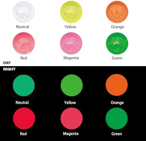 Artecho Glow in the Dark Acrylic Paint Set, 6 Colors x 11ml (0.37oz) | Non-Toxic Waterproof Art Supplies for Canvas Rock Wood Fabric – Rich Pigment Craft Paint for Adults & Hobbyists