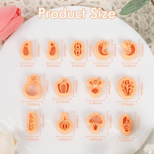 Puocaon Small Vegetable Polymer Clay Cutters for Jewelry Earrings Making