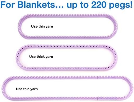 Authentic Knitting Board Adjustable Multi-Knit Loom, snap in parts, small and large gauge