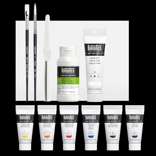 Liquitex Professional Heavy Body Acrylic Paint Starter Set, Set of 12, Blue,Orange