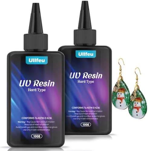 UV Resin 200g Bulk No Odor Upgrade Clear UV Epoxy Resin Kit Hard Fast Cure Jewelry Making Handmade DIY Craft Decoration Coating | Upgraded Formula for Jewelry Making, Handmade Decoration DIY Craft Coating, Cures Fast Under UV Lamp