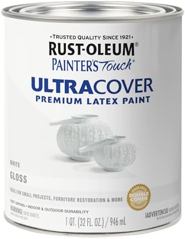 Rust-Oleum Painter's Touch Latex Brush-On Paint, Gloss White