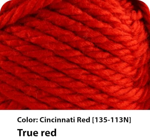 Lion Brand Yarn, Hometown Yarn, Cincinnati Red, 1 Pack