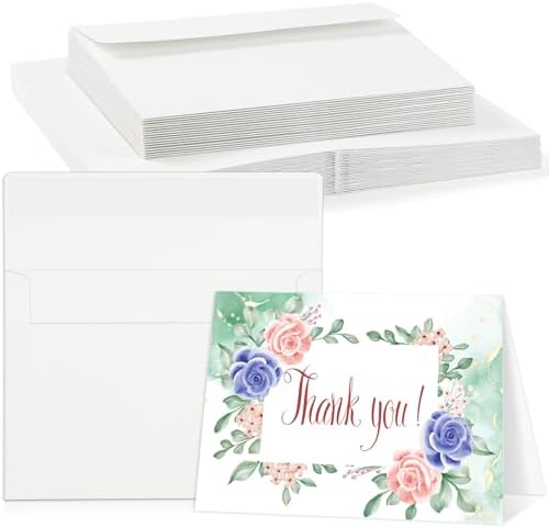 Prudiut 20 Sets Watercolor Cards with Envelopes, 5x7 In, 140 Lb Cold Press
