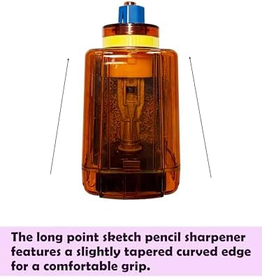 Sketching Pencil Sharpener for Artists, Long Point Sharpener for 1.4-23mm Pencils, Suitable for Charcoal, Colored Pencils, Drawing (Long Point Sharpener)