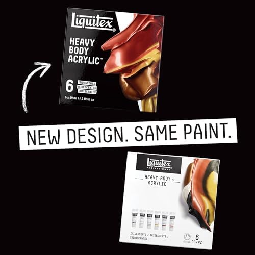 Liquitex Heavy Body Acrylic Paint Set, 6 x 59ml, Iridescent Colors Set