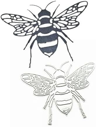 Scrapbooking Die-Cuts, Layer Frame Net Set Metal Cutting Dies for Card Making, Paper Craft Template, Background Embossing Stencils, DIY Album Décor (Little Bee-8.5x6.5cm)