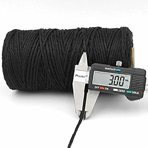 Macrame Cotton Cord 2mm x 219Yards, Moon Blue Natural Macrame Rope, Perfect Macrame Supplies Cotton Cord for Macrame Plant Hangers DIY Crafts (Natural Color, 2mm*219Yards)