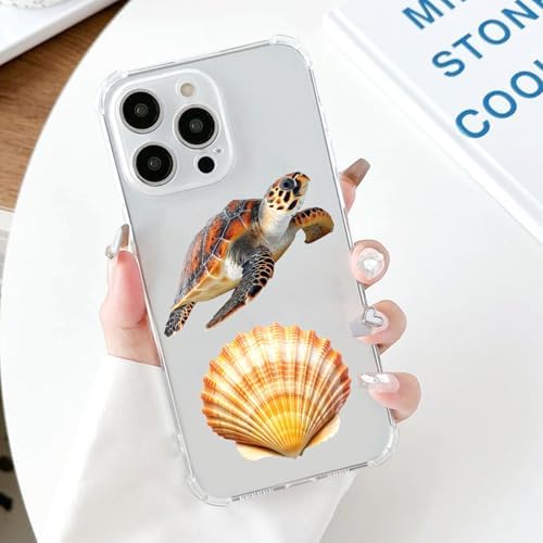 50 Pcs PET Transparent Underwater World Stickers, Waterproof Vinyl Marine Life Decals for Laptop Skateboard Luggage, Colorful Ocean Creature Stickers Gift for Kids Teens Adults(The Underwater World)