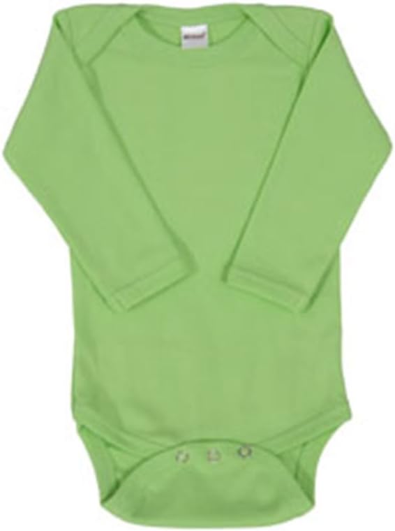 Monag Long Sleeve Baby Bodysuit, Long Sleeve Blank Solid Color Baby One-Piece, 100% Cotton Infant Bodysuit, Creeper
