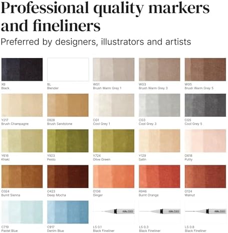 Winsor & Newton ProMarker Set, 25+1pcs. Wallet, Interiors