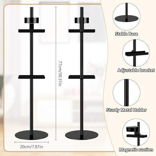SelfTek Adjustable Desktop Photo Picture Frame Holder Stand with Magnetic Wall Painting Light - Metal Vertical Stand with 4 Color Temperature, Display Stand for Picture Frames, Artwork, Canvas