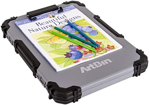ArtBin 6838AG Sketch Board, Portable Drawing Surface with Internal Art & Craft Storage, Grey