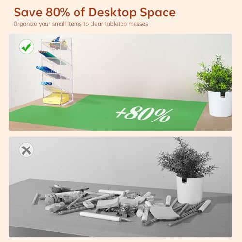 BEYGORM Acrylic Vertical Marker Organizer for 50 Markers, Desk Orgaizer