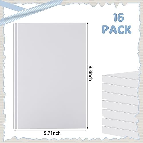 Henoyso 16 Pcs A5 Blank Notebook Journal Hardcover Sketchbook, 8.3 x 5.7 in
