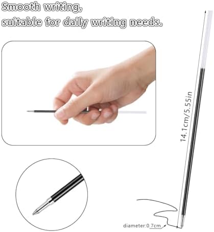 100 Pcs Ballpoint Pen Refills, 0.7mm Ink Replaceable Ball Point Pen Silicone Molds Resin Casting Molds for DIY Resin Crafts Making