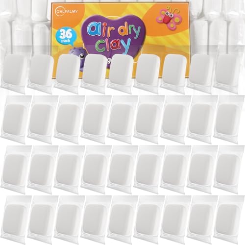 CALPALMY Air Dry Foam Clay (36 Pack), 360g White Moldable Soft Clay for Kids Gifts Partty and School Project Supplies, Perfect for Crafting Cosplay and Artistic Projects