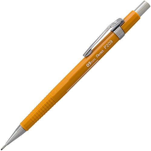 Pentel Sharp Mechanical Pencil, (0.9mm), Bold Line, Yellow Barrel, Pack of 4 (P209PF4G)