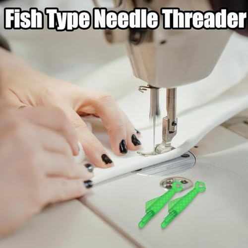10 Pcs Fish Mouth Sewing Machine Needle Threader,2024 New Upgraded Automatic Sewing Needle Threader,Simple Needle Threader Tool,Quick Sewing Machine Cycle Simple Needle Threader Tool (Yellow)