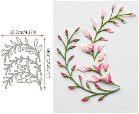 Flowers Metal Cutting Die for Scrapbooking - Cut Stencils for DIY Scrapbook Photo Album Decorative Paper Card, Card Making Supplies, Stencils & Crafting Die Cut (Lily 5.4 x 4.2 in)