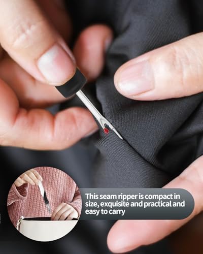 Needle and Thread Seam Ripper, Rippers for Sewing and Thread (Black with White)