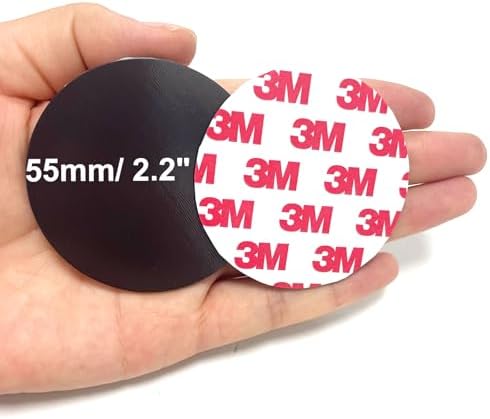 55MM Big Round Magnets with Adhesive Backing,Precut Strong Sticky Magnetic Dots Tapes for DIY Crafts Projects Whiteboard, Fridge, Organization(Diameter 2.2" x 0.08" Thick-20PCS)