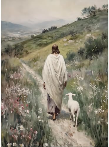 Christianity Paint by Numbers Kit for Adults Framed Canvas, Frameworkless