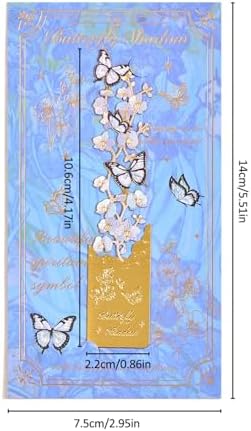 4pcs Metal Bookmarks, Butterfly Flower Theme Pretty Book Marks for Reading Women, Cute Book Markers for Writers, Kids, Teens, Men Readers, Reading Accessories Gifts for Book Lovers