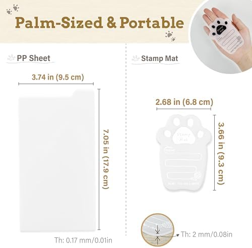 iMAT Cat Paw Stamp Mat for Wax Seals Non-Slip Silicone Mat White