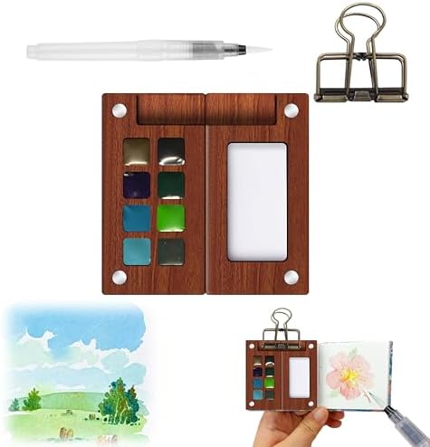 Mini Travel Watercolor Paint Set - Pocket 8-Color Paint Art Kit