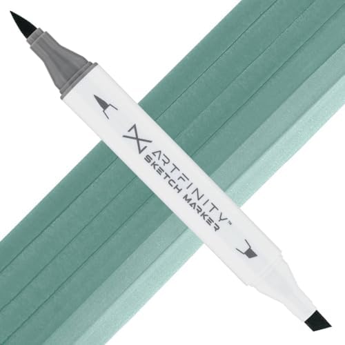 Artfinity Sketch Markers - Celadon Green BG6-4, Vibrant, Professional, Dye-Based Alcohol Markers for Artists, Drawing, Travel, & More