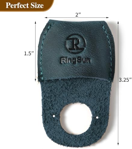 Ringsun Thumb Guard Wood Carving Tools, Leather Finger Protector, Handmade Carpenter Working Carving Kit Accessories, Blue
