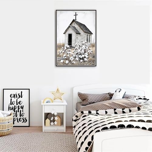 Jiqinsiye House Paint by Numbers Kits for Adults,Cotton DIY Painting Kit on Canvas, Color by Numbers,Large Adult Paint by Number for Wall Decor and Gifts