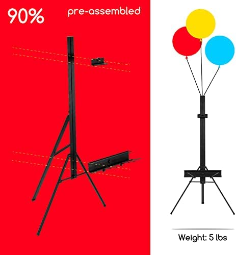 MEEDEN Aluminum Easel Stand for Painting: Portable Art Tripod