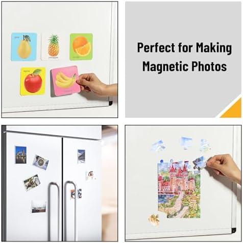 Mr. Pen- Flexible Magnetic Sheets with Adhesive Backing, 8" x 10", 30 Pack