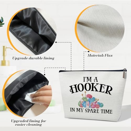 Crochet Gifts Makeup Bag for Crocheters Lovers, Crochet accessories