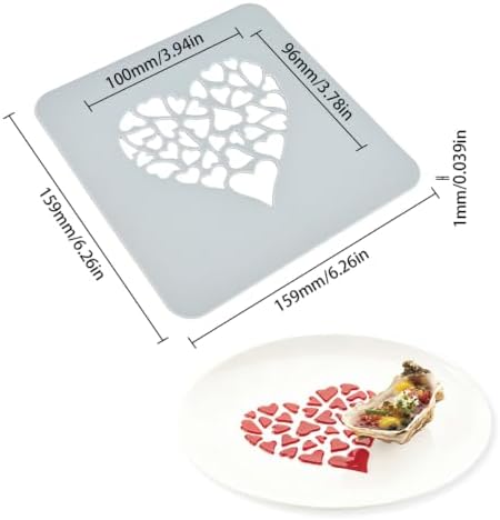 2pcs/lot French Pastry Lace Silicone Mold Hollow Out Heart-Shaped