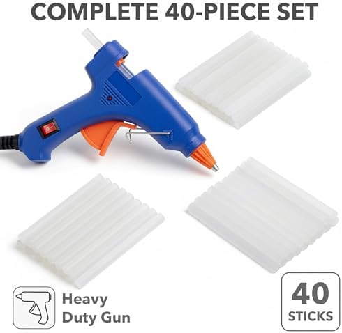 Mr. Pen- Mini Hot Glue Gun with 30 Glue Sticks Set, Blue