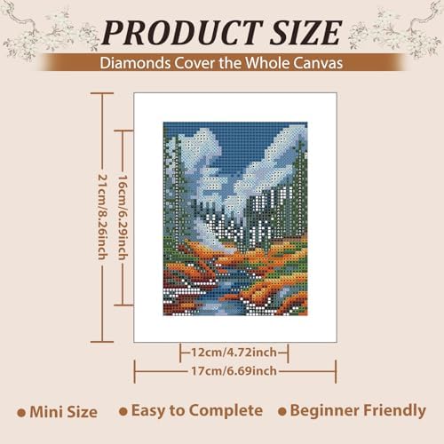 National Park Small Diamond Art Kits for Adults, 12 Pcs , 6.7x8.3 Inch