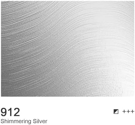 AUREUO Shimmering Silver Acrylic Paint, 4 Fl Oz / 120ml Single Tube, Metallic Craft Paints for Canvas, Rocks, Wood, Ceramic, Fabric
