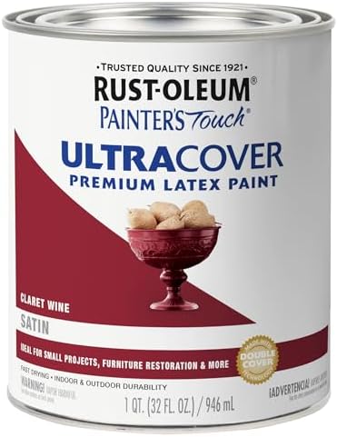 Rust-Oleum Painter's Touch Latex Brush-On Paint, Satin Claret Wine