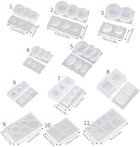 Ellipses Soap 6-Cavity Mold UV Epoxy Resin, A